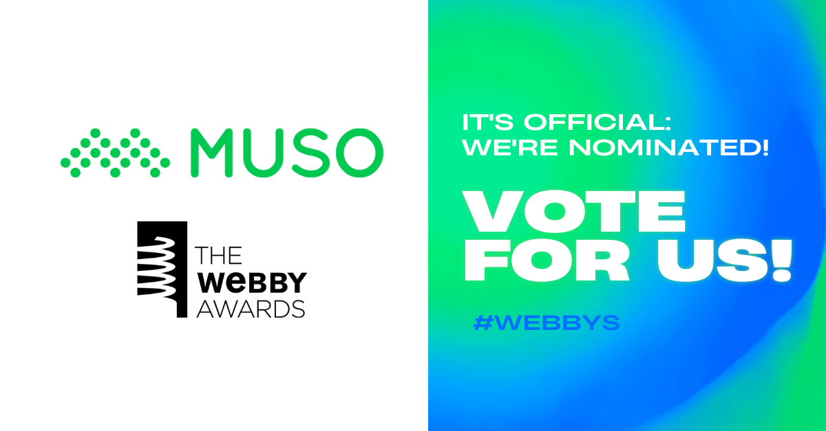 We're nominated for a Webby award!